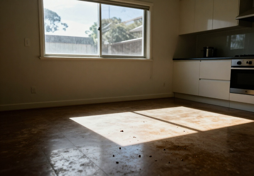 Rodent infestation in a Busby garage before treatment